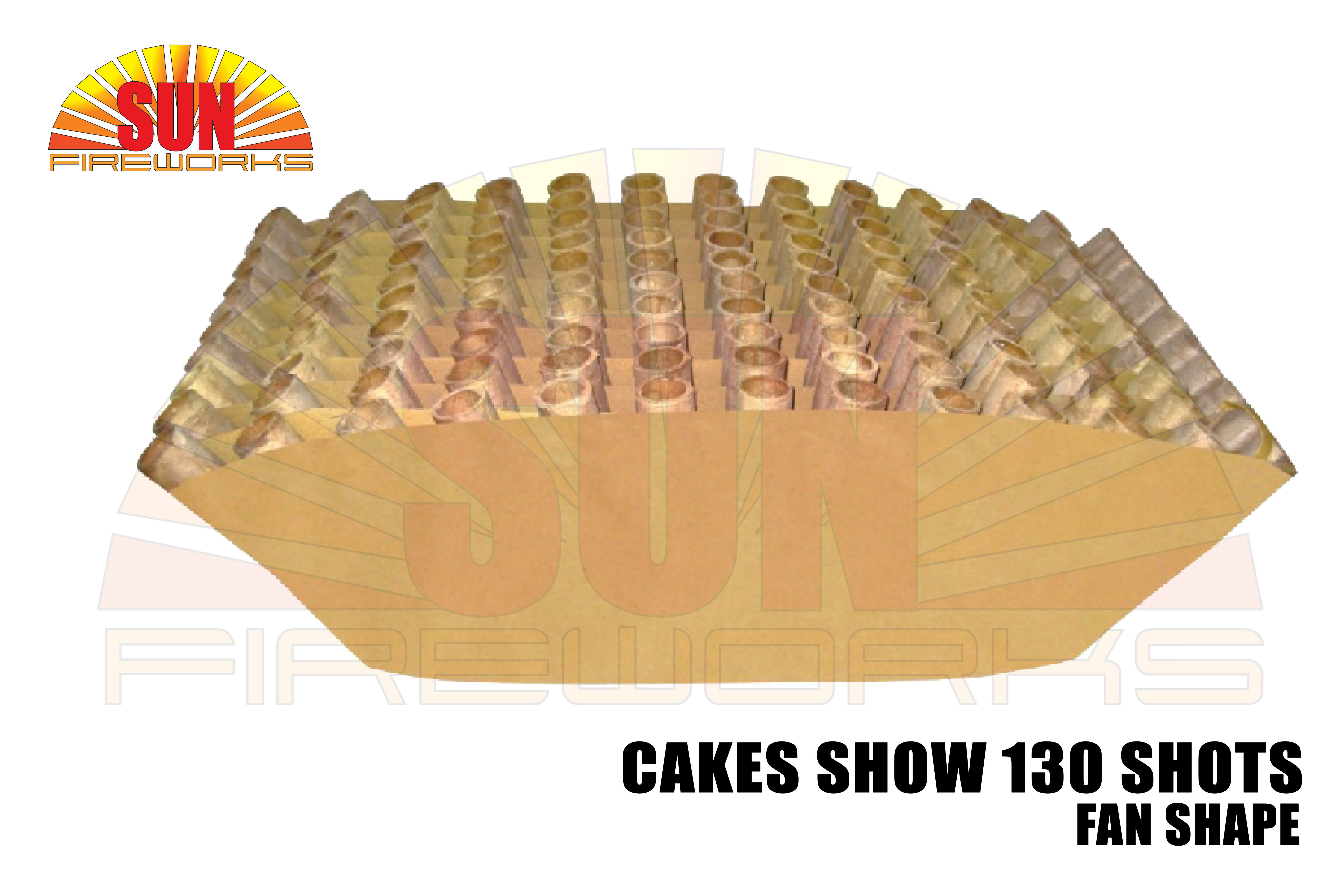 cakes show 130 shots FAN shape